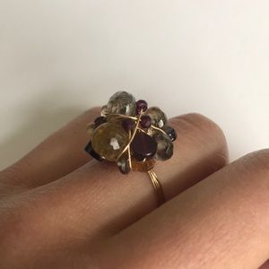 Gemstone Cluster Ring